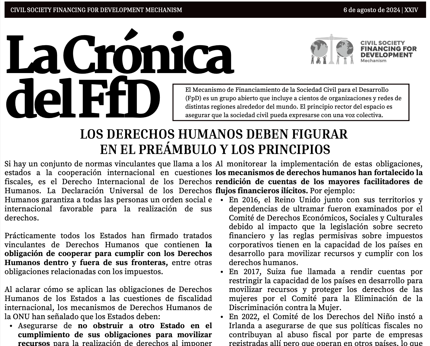 La Crónica del FfD: 6 de agosto